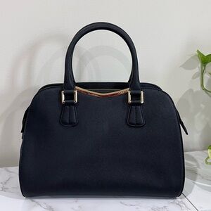 CK Leather Black Handbag CALVIN KLEIN Top Handle Purse